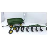 John Deere Flared Box Wagon & 6 Bottom PlowNo