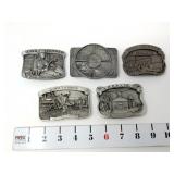 (5) Iowa Farmer Belt Buckles 