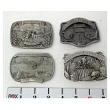 (4) Iowa & World Farming Belt Buckles