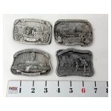 (4) Iowa & American Farmer Belt Buckles