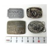 (4) Pag Seeds & Agriculture Belt Buckles