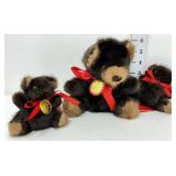 (3) Rare Bears Made w/Mink Fur