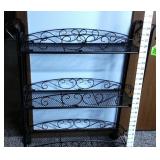 Black Wire Rack w/3 Shelves & Wheels