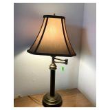 Swing Arm Reading Lamp w/Brass Base