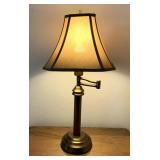 Swing Arm Reading Lamp w/Brass Base