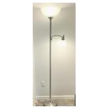 Silver Colored Floor Lamp w/2-Lights
