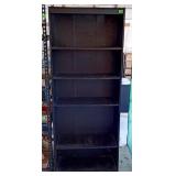 Black 72' Five Shelf Bookcase