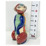 South African Raku Pottery Signed Meerkat Figure