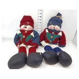 (2) Country Lace Snowmen