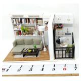 4' Living Room & Kitchen Diorama - Lighted