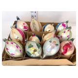 Box (12) Vintage Fantasia Glass Christmas