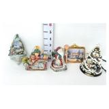 (5) Thomas Kincade Christmas Ornaments