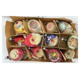 (12) Vintage Poland Reflector Christmas Ornaments