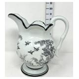 Vintage Chinese Black & White Toile Pitcher