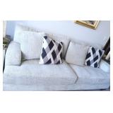 Cream Colored Sofa w/Pillows