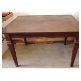 Dark Wood Dining Table w/Tapered Legs