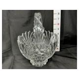 Clear Cut Crystal Basket