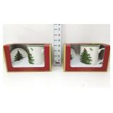 (2) Spode Christmas Tree Mugs & Coasters NIB