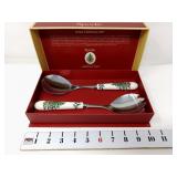 Spode Christmas Tree Salad Servers NIB