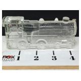 Clear Glass Locomotive Candy Container