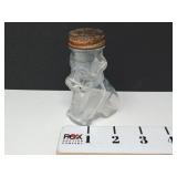 Clear Glass Dog Candy Container