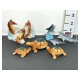 Miniature Bone China Sea Animals