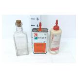 Vtg Singer Sewing Machine Oil (1) Glass Bottle