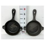 (2) Wagner Ware 1050 Cast Iron Ashtrays