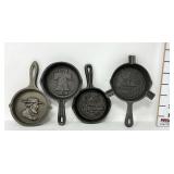 (4) Vintage Cast Iron Ashtrays-Liberty Bell,