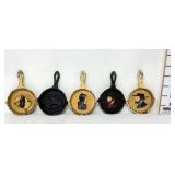 Vintage Cast Iron Ashtrays- Amish Theme
