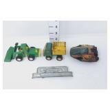 Buddy L Loader, Stock Truck, Rocket Boat & Front