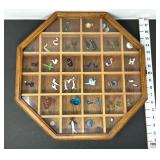 Octagon Shadowbox Case w/ Blown Glass Miniatures