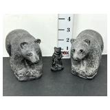Soapstone Carved Bears (3)