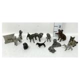 Pewter Dog Figurines