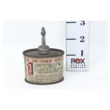 Vtg 3-In-One Oil Tin Can