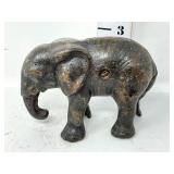Antique Cast Iron Elephant Still Bank