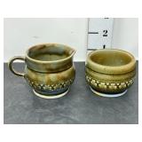 Wade Irish Porcelain Open Sugar Bowl & Creamer K
