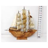 Vintage Clipper Sailing Ship w/Horn Sails