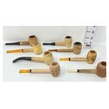 (8) Missouri Merschaum Corncob Pipes