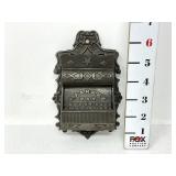C. Parker pat. 1870 Cast Iron Hanging Match
