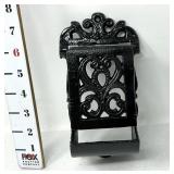 Ornate Cast Iron Vintage  Wall Match Holder