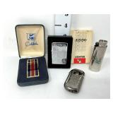 Vintage Zippo, Colibri, Fieree Lighters & Stone