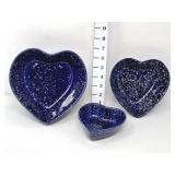 Ceramic Blue Speckled Nesting Bowls