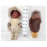 (2) Eskimo Dolls w/Fur