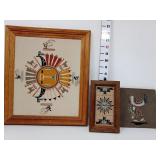 (3) Native American Sand Art Pictures