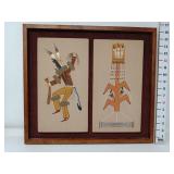 (2) Navajo Sand Paintings in Frame
