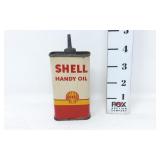 Vtg. Shell Handy Oil Tin Can Petroliana Adv
