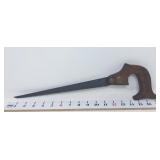 Vintage Warranted Superior Keyhole Saw w/Carved