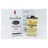 (2) Vtg Case xx & Smith Honing Oil Tins