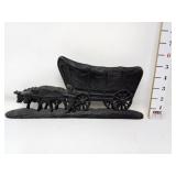 Cast Iron Ox-Driven Covered Wagon Doorstop